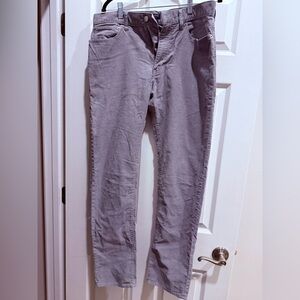 J. Crew Light Gray Corduroy Straight Flex Pants 32x34